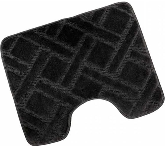 Коврик в туалетную комнату JOY HOME 40x50 HYP24004 Клетка серый 14721