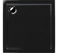 Акриловый душевой поддон МетаКам Апарт черный 800x800x140 4650208867583