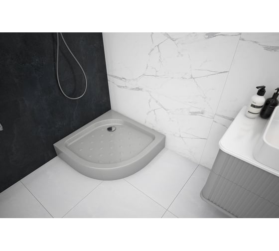 Акриловый душевой поддон Метакам Classic Grey N 900 4650368601751