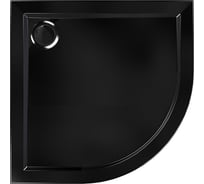 Акриловый душевой поддон МетаКам Джой черный 900x900x140 4650208867545