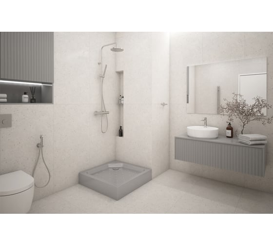 Акриловый душевой поддон Метакам Universal Grey N 900 4650368601713