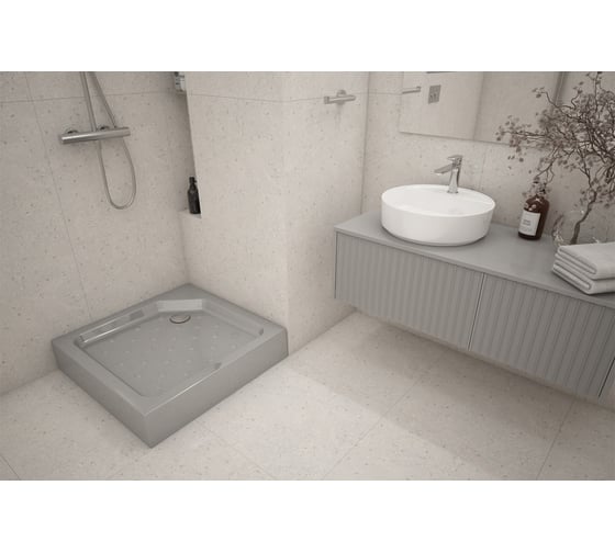 Акриловый душевой поддон Метакам Universal Grey N 900 4650368601713