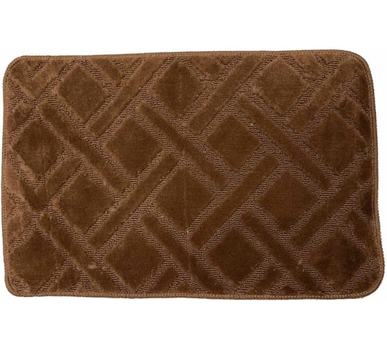 Коврик для ванной комнаты JOY HOME 40x60 арт. HYP24004 Клетка корич. 14719