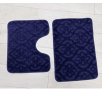 Комплект ковриков для ванной комнаты JOY HOME 40x60 и 40/50 HYP24001 Вьюнок синий 14714