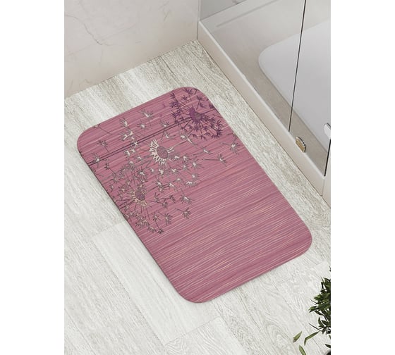 Коврик противоскользящий JoyArty "Тени одуванчиков" для ванной, сауны, бассейна, bath_7934