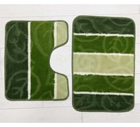Комплект ковриков для ванной комнаты JOY HOME 40x60x90 Листопад зеленый 14712