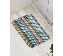 Коврик противоскользящий JoyArty "Радужный зебровый узор" для ванной, сауны, бассейна, bath_12971