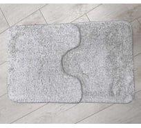Комплект ковриков для ванной комнаты JOY HOME 50x80 и 50/50 HY2310057-1 Амели серый 14757