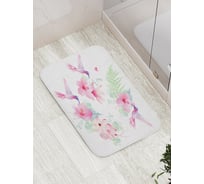 Коврик противоскользящий JoyArty "Труды колибри" для ванной, сауны, бассейна, bath_12394