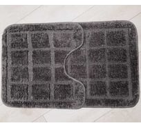 Комплект ковриков для ванной комнаты JOY HOME 50x80 и 50/50 HY2310007-4 Грейс темно-серый 14756
