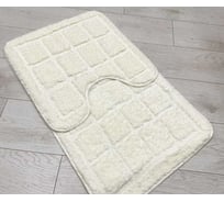 Комплект ковриков для ванной комнаты JOY HOME 50x80 и 50/50 арт. HY2310007-1 Грейс белый 14755
