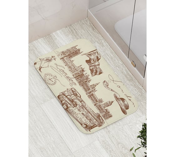 Коврик противоскользящий JoyArty "Английская интеллигенция" для ванной, сауны, бассейна, bath_9405