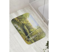 Коврик противоскользящий JoyArty "Березовый участок" для ванной, сауны, бассейна, bath_9263
