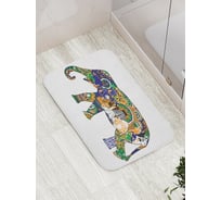 Коврик противоскользящий JoyArty "Индия на слоне" для ванной, сауны, бассейна, bath_12632