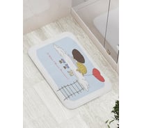 Коврик противоскользящий JoyArty "Облако любви" для ванной, сауны, бассейна, bath_91941
