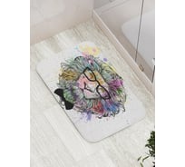 Коврик противоскользящий JoyArty "Стильный лев" для ванной, сауны, бассейна, bath_21058