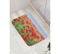 Коврик противоскользящий JoyArty "Красные маки" для ванной, сауны, бассейна, bath_106000