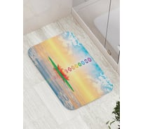 Коврик противоскользящий JoyArty "Символы медитации" для ванной, сауны, бассейна, bath_18763