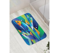 Коврик противоскользящий JoyArty "Красочная иллюзия с рыбами" для ванной, сауны, бассейна, bath_19650