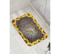 Коврик противоскользящий JoyArty "Дерево в подсолнухах" для ванной, сауны, бассейна, bath_9856