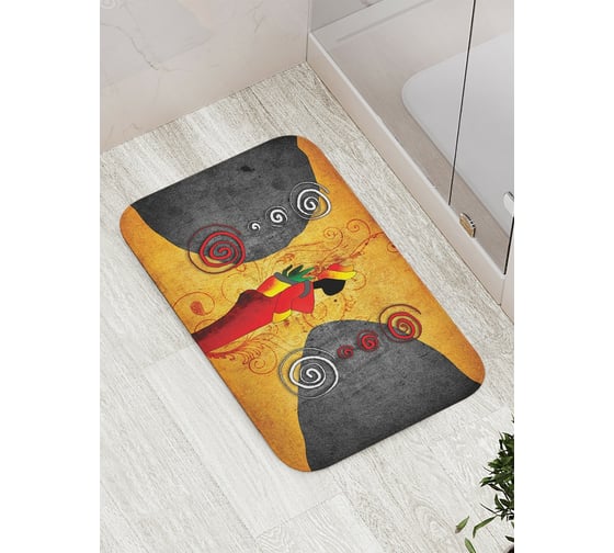 Коврик противоскользящий JoyArty "Пламенная Африка" для ванной, сауны, бассейна, bath_17566 1