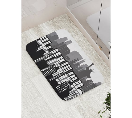 Коврик противоскользящий JoyArty "Авангардный Нью-Йорк" для ванной, сауны, бассейна, bath_18424 1