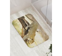 Коврик противоскользящий JoyArty "Леопард на дереве" для ванной, сауны, бассейна, bath_10440
