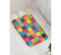 Коврик противоскользящий JoyArty "Радужная плитка" для ванной, сауны, бассейна, bath_12424