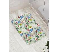 Коврик противоскользящий JoyArty "Контраст попугаев" для ванной, сауны, бассейна, bath_12035
