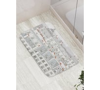 Коврик противоскользящий JoyArty "Графические городские крыши Парижа" для ванной, сауны, бассейна, bath_14711