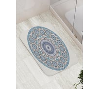 Коврик противоскользящий JoyArty "Круговое цветение" для ванной, сауны, бассейна, bath_14014
