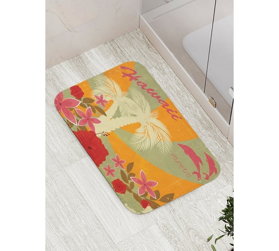Коврик противоскользящий JoyArty "Гавайи вас ждут" для ванной, сауны, бассейна, bath_16249 1