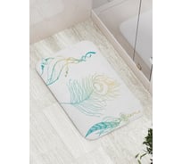 Коврик противоскользящий JoyArty "Волшебные перья" для ванной, сауны, бассейна, bath_20242