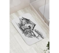 Коврик противоскользящий JoyArty "Водяная мельница" для ванной, сауны, бассейна, bath_19638
