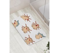 Коврик противоскользящий JoyArty "Милые ежики" для ванной, сауны, бассейна, bath_18517