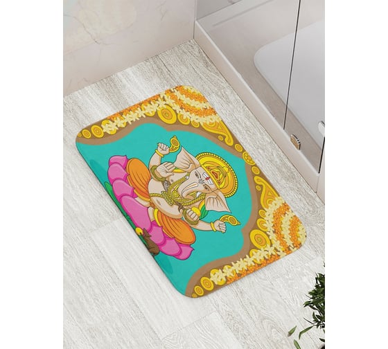 Коврик противоскользящий JoyArty "Лик Ганеши" для ванной, сауны, бассейна, bath_19219