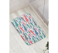 Коврик противоскользящий JoyArty "Нашествие акул" для ванной, сауны, бассейна, bath_19813