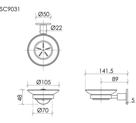 Мыльница Sancos Base черный матовый SC9031MB