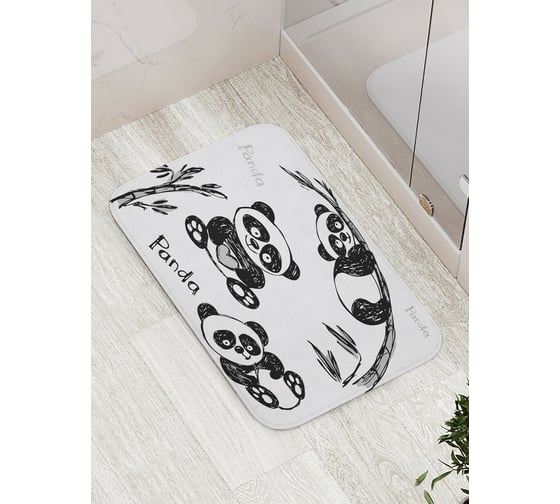 Коврик противоскользящий JoyArty "Любвеобильная панда" для ванной, сауны, бассейна, bath_18128