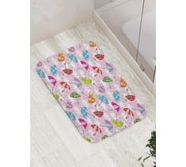 Коврик противоскользящий JoyArty "Дождь из зонтов" для ванной, сауны, бассейна, bath_19885