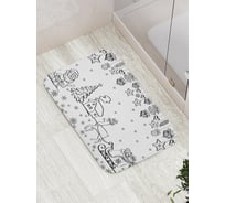 Коврик противоскользящий JoyArty "Санта готов к работе" для ванной, сауны, бассейна, bath_19404