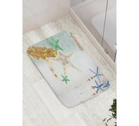 Коврик противоскользящий JoyArty "Летняя тетрадь" для ванной, сауны, бассейна, bath_3469