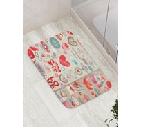 Коврик противоскользящий JoyArty "О любви" для ванной, сауны, бассейна, bath_1297