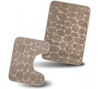 Комплект для ванной комнаты JOY HOME 40x60 и 40/50 Fresh Камешки беж. FLY15022 beige 14732