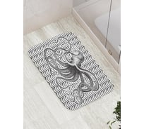 Коврик противоскользящий JoyArty "Осьминог на волнах" для ванной, сауны, бассейна, bath_5097