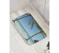 Коврик противоскользящий JoyArty "Гамак под пальмами" для ванной, сауны, бассейна, bath_4930