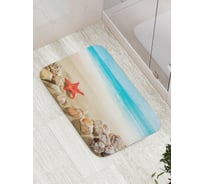 Коврик противоскользящий JoyArty "Морские звезды ракушки пляж" для ванной, сауны, бассейна, bath_5006