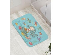Коврик противоскользящий JoyArty "Прелестная русалка" для ванной, сауны, бассейна, bath_12839