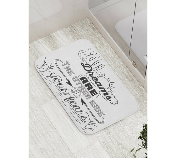 Коврик противоскользящий JoyArty "Твои мечты" для ванной, сауны, бассейна, bath_11102 1