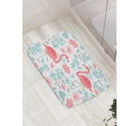 Коврик противоскользящий JoyArty "Осторожные фламинго" для ванной, сауны, бассейна, bath_5859